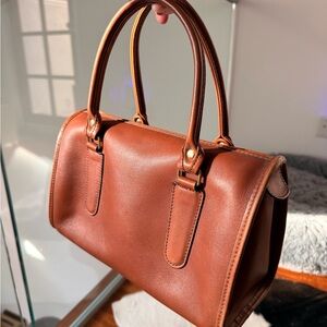 Vintage Coach Brown Leather Handbag
